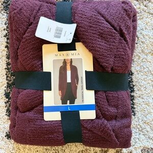 Max & Mia Women's Burgundy Cardigan Sweater